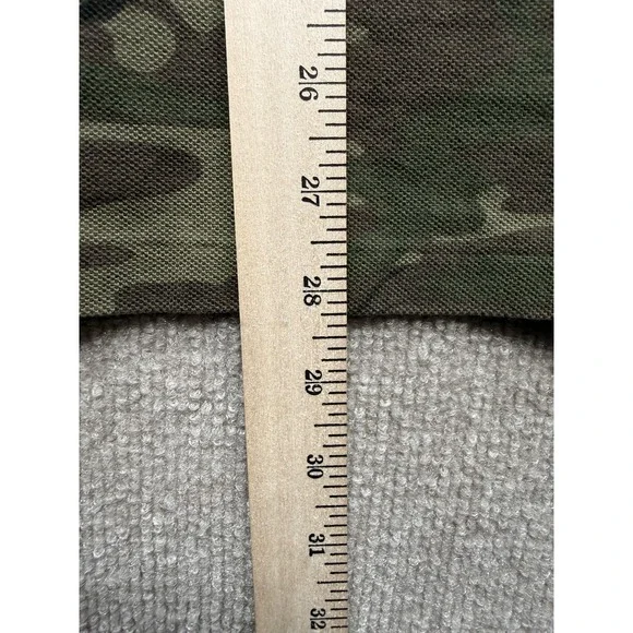 Polo Ralph Lauren Polo Shirt Mens XL Green Camo Custom Fit Flag Pony Embroidered - Picture 3 of 7